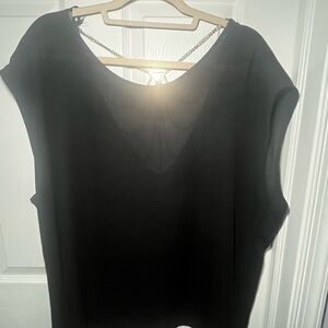 Forever 21 Black Top with Gold Chain Accents